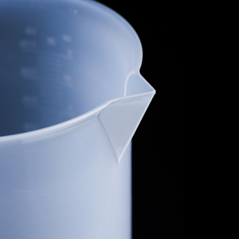 Μετρητικό κύπελλο με καπάκι, ανθεκτικό σε υψηλές θερμοκρασίες, παχύτερο σώμα, διαφανές, με κλίμακα μέτρησης