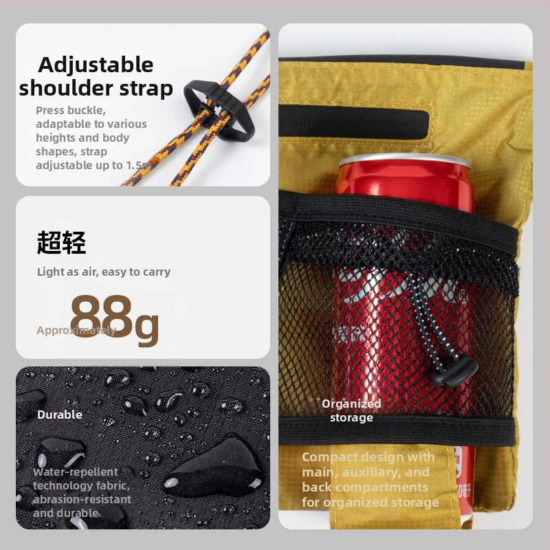 PLAY-KING Нейлонова кръстосана чанта за спорт на открито – водоустойчива, ултаралека, сгъваема, унисекс телефонна чанта