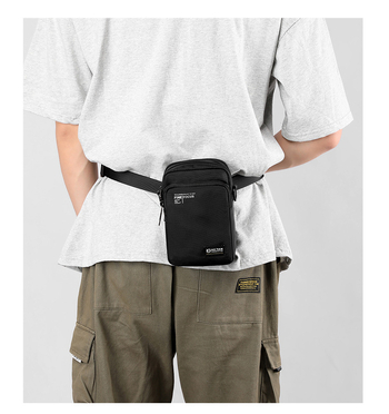 Aotian мъжка чанта през рамо, Oxford материя, вертикална квадратна форма, цип, система против кражба, малък модел