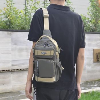 Мъжка чанта за гърди, водоустойчива полиестерна чанта с Oxford подплата, марка Manzhuo, за бизнес пътувания