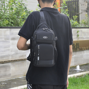 Мъжка чанта за гърди, водоустойчива полиестерна чанта с Oxford подплата, марка Manzhuo, за бизнес пътувания