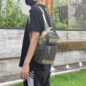 Мъжка чанта за гърди, водоустойчива полиестерна чанта с Oxford подплата, марка Manzhuo, за бизнес пътувания