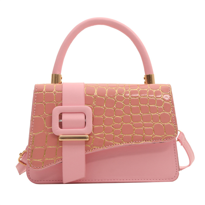 Női PU válltáska, utcai stílus, kis négyzet alakú táska, függőleges négyszögletes forma, fedél típusú nyitás