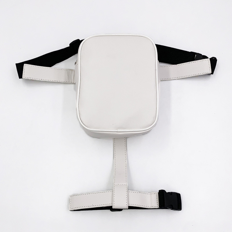 PU torba za nogu za motociklizam – ulični stil, džep za telefon, zatvaranje na zip, 3D vanjski dizajn