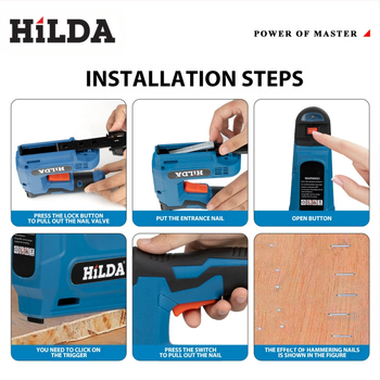 HILDA Безжичен литиев пиронен пистолет, електрически праволинеен за дърводелство, преносим за дома, 3.6V