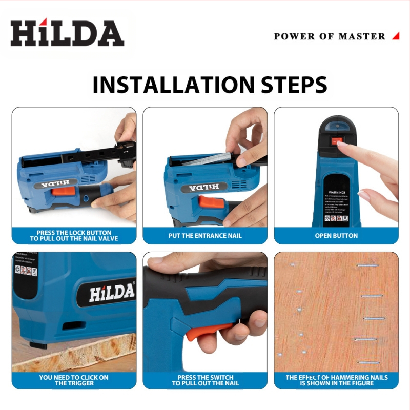 HILDA Безжичен литиев пиронен пистолет, електрически праволинеен за дърводелство, преносим за дома, 3.6V