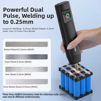 Aweizi Mașină de sudură cu puncte – portabilă, kit DIY pentru baterie Li-ion 18650, bandă de nichel
