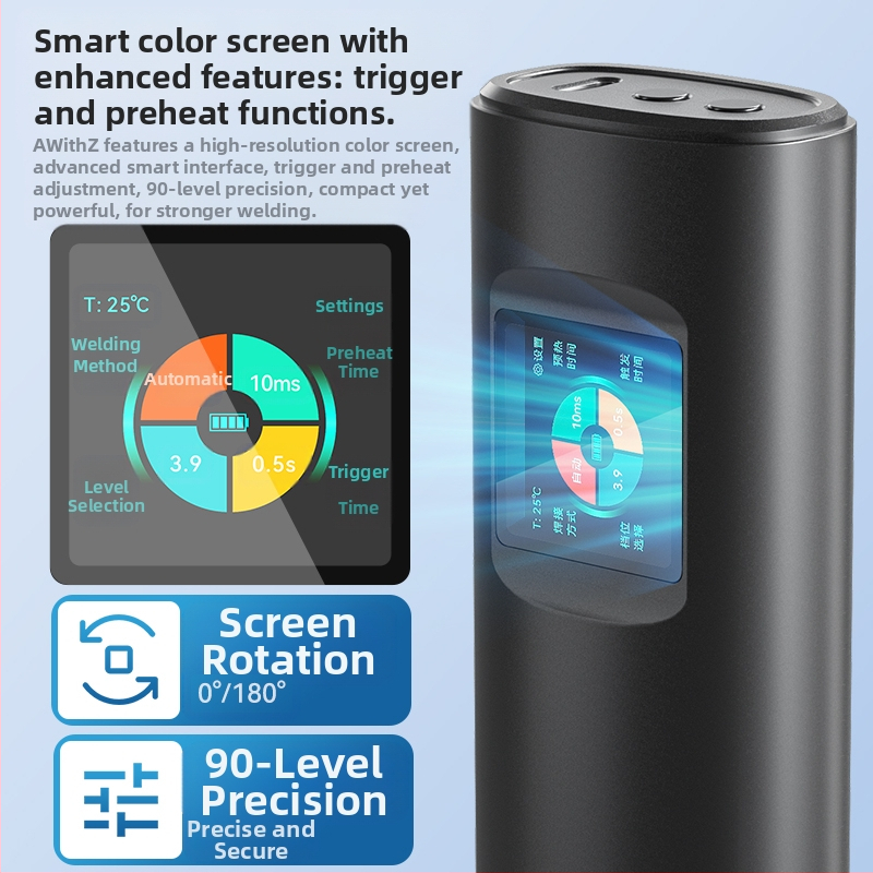 Aweizi Rankinė taškinio suvirinimo mašina – nešiojamas DIY rinkinys 18650 Ličio baterijai, nikelių juosta