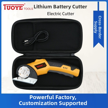 Elektrinės žirklės audiniams, kilimams ir odai – rankinės, su apvaliu peiliu; galia 10, greitis 200, maksimali pjovimo našta 10, pjovimo plotis 1