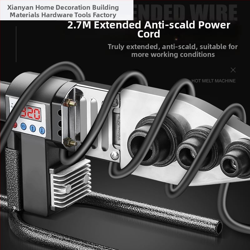 Namų karšto lydymo suvirinimo įrenginys su skaitmeniniu ekranu PPR vandentiekio vamzdžiams - 110V DC, elektrinis variklis, invertoriaus principas, rankinis valdymas