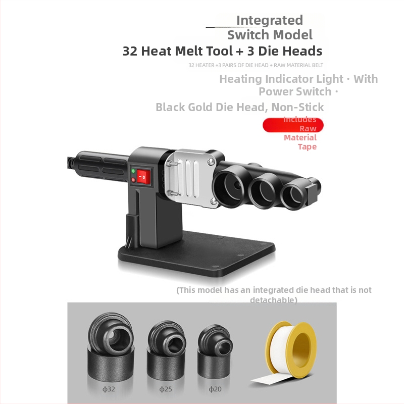 Mașină de sudură cu topire la cald pentru țevi PPR, afișaj digital, 110V DC, acționare electrică, funcționare cu invertor, control manual