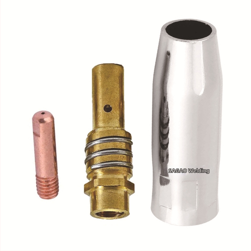 MB15AK apsauginis antgalis MIG suvirinimo įrankiui – varinė, 0.8/1.0/1.2 mm skerspjūvis, 150 A, MB15AK priedas