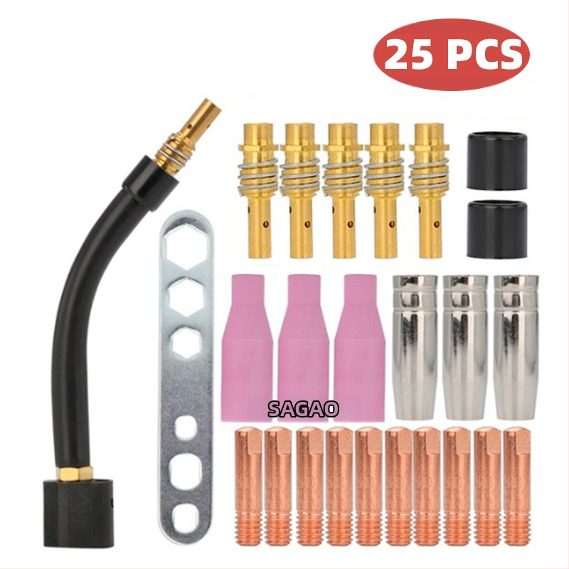 MB15AK apsauginis antgalis MIG suvirinimo įrankiui – varinė, 0.8/1.0/1.2 mm skerspjūvis, 150 A, MB15AK priedas