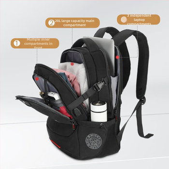 Unisex πολυλειτουργικό καθημερινό σακίδιο, αδιάβροχο και διαπνέον από Oxford ύφασμα, κατάλληλο για ταξίδια