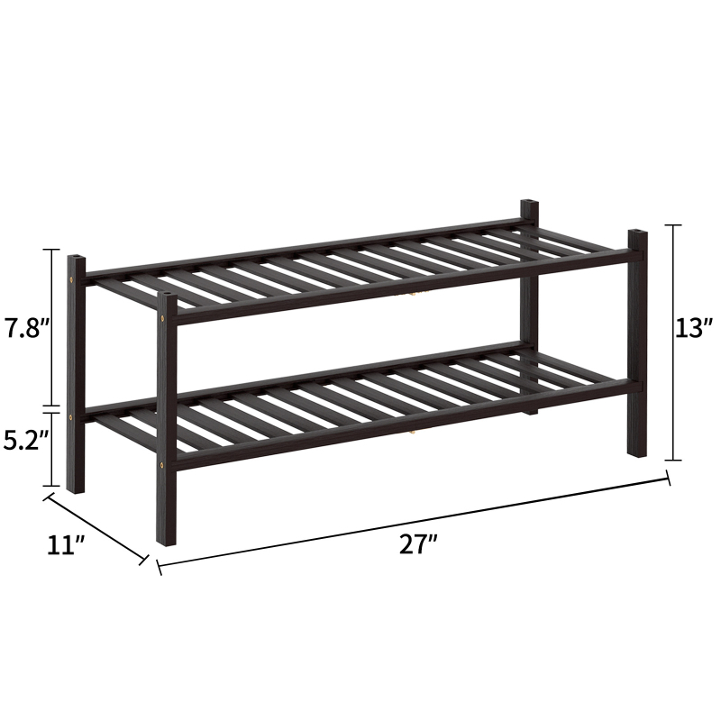 Πτυσσόμενο ράφι παπουτσιών από μπαμπού, 2–5 επιπέδων, στοιβαζόμενος αποθηκευτικός, εξοικονόμηση χώρου, μοντέρνος σχεδιασμός
