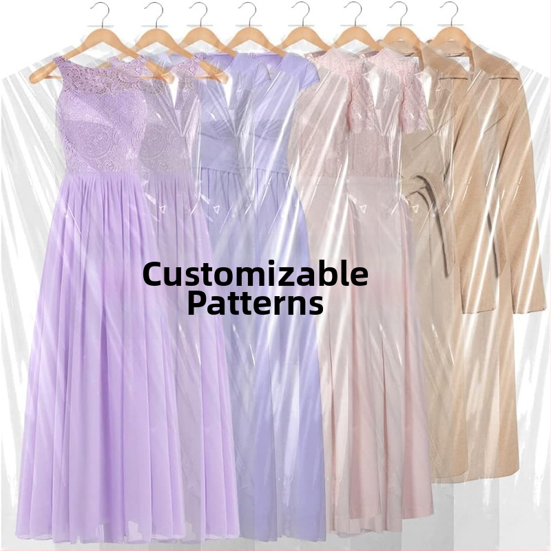 Drabužių dulkių uždanga - šiuolaikiškas paprastas stilius, PP/PE medžiaga, dulkių ir drėgmės atsparus, drabužiams saugoti miegamajame