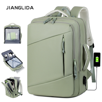 Nubuk bőr laptop hátizsák, vízálló, 36–55 literes kapacitás, üzleti utakhoz