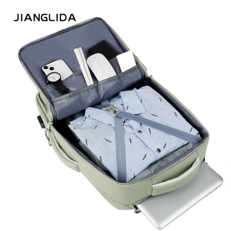 Nubuk bőr laptop hátizsák, vízálló, 36–55 literes kapacitás, üzleti utakhoz