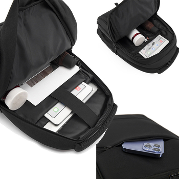 Üzleti utazásokhoz laptop hátizsák | Oxford anyag, kapacitás 20–35L, vízálló, léggárnás vállpántok