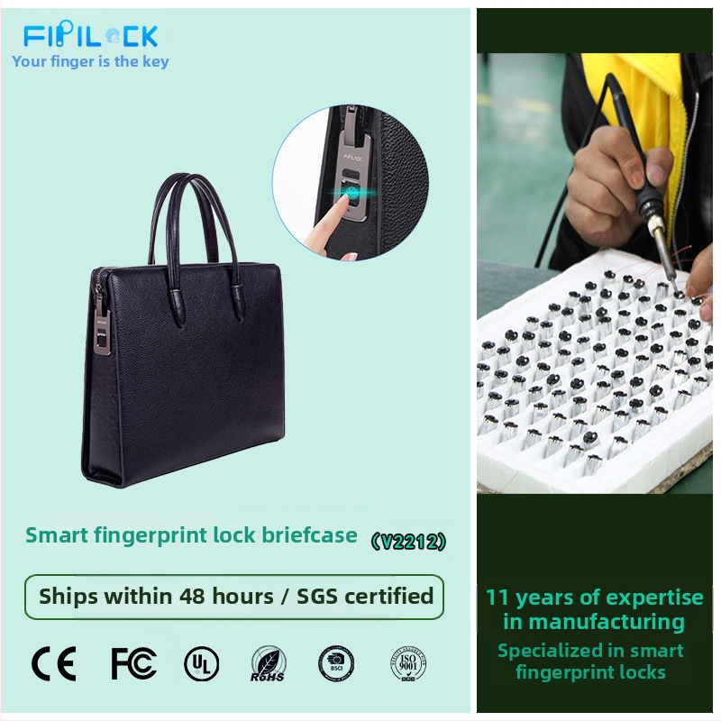 Fly Locke valódi bőr üzleti táska lopás elleni védelemmel, üzleti utakra