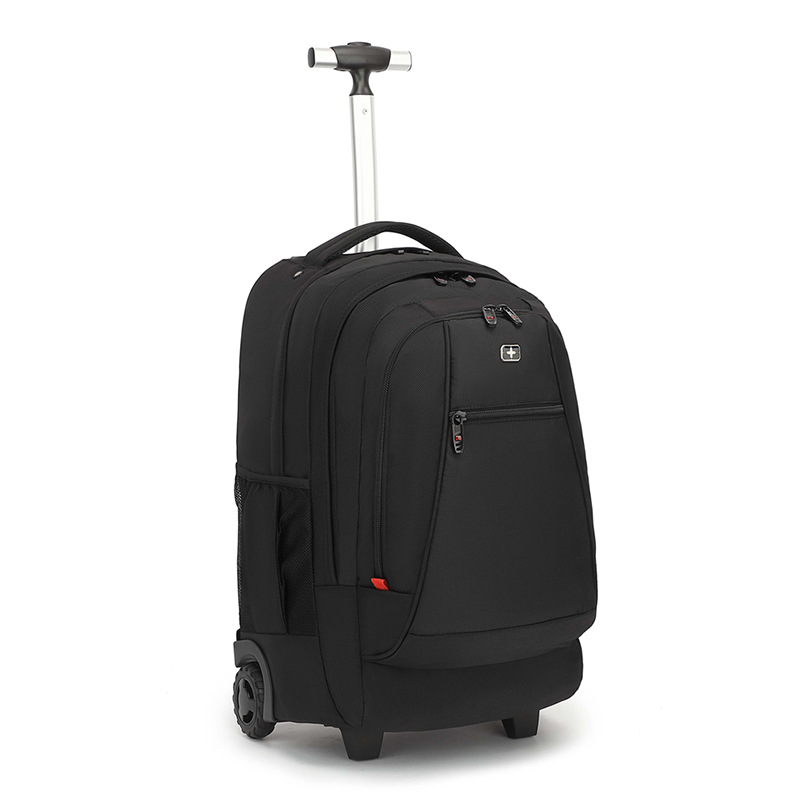 KINGSGEAR σακίδιο από ύφασμα Οξφόρντ με τροχούς τρόλεϊ; αναπνεύσιμο, αδιάβροχο και ανθεκτικό στη φθορά; προστασία της σπονδυλικής στήλης; κυρτές ιμάντες ώμου; κατάλληλο για σχολική χρήση.