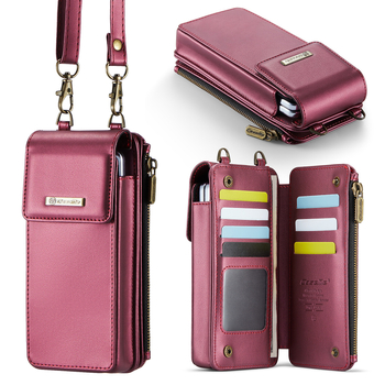 CaseMe Divfunkcionāla plecu soma Samsung Z Fold7, PU+TPU, roku darbs, kartes nodalījums, magnētiska aizvēršana