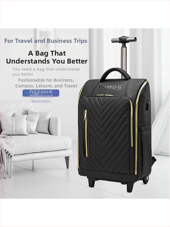 Rucsac de călătorie cu roți universale, din poliester, închidere cu fermoar, greutate 2,5 kg