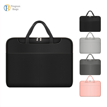 Ľahká taška na notebook z Oxfordu, nepremokavá, ultra ľahká, odolná voči opotrebeniu, podšívka z plyšu, jednofarebný dizajn