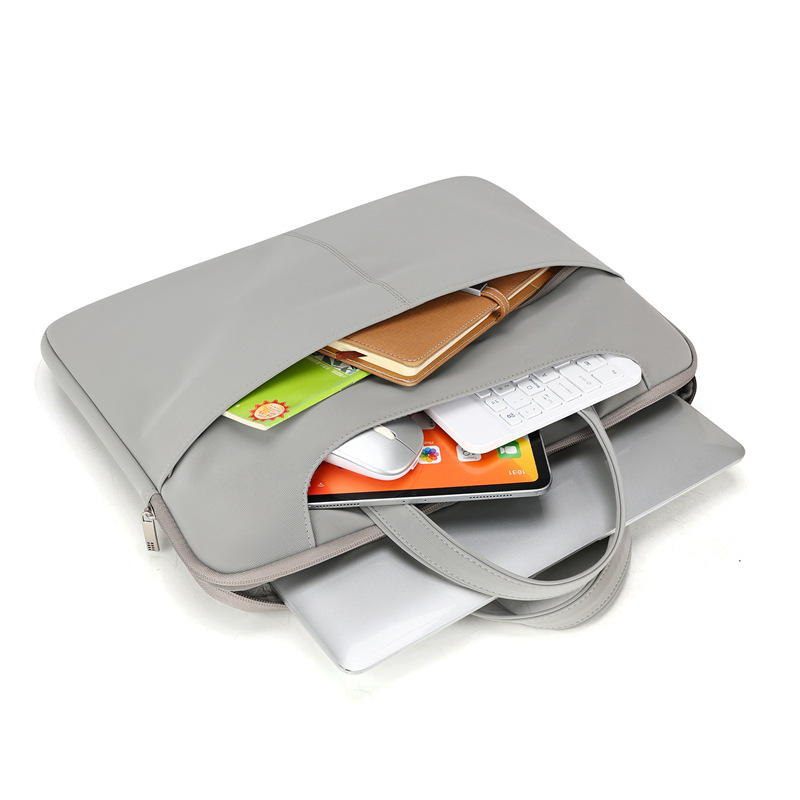 Ľahká taška na notebook z Oxfordu, nepremokavá, ultra ľahká, odolná voči opotrebeniu, podšívka z plyšu, jednofarebný dizajn