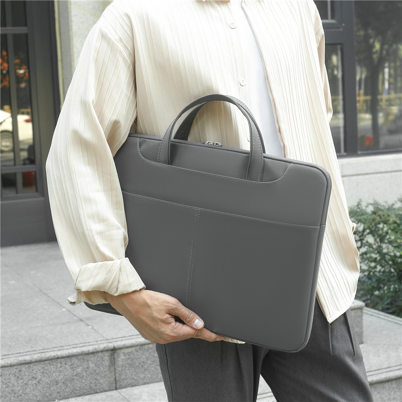 Ľahká taška na notebook z Oxfordu, nepremokavá, ultra ľahká, odolná voči opotrebeniu, podšívka z plyšu, jednofarebný dizajn