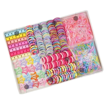 Vaikų plaukų aksesuarų rinkinys — Princesės serija, rankų darbo, plastiko/dervos medžiagos, 875 vienetai