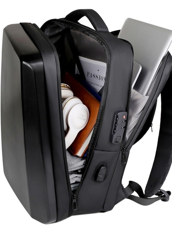 Diákok számára készült hátizsák több zsebbel és laptoprekesszel, vízálló ABS membrán, lélegző ívelt vállpántok, kapacitás 20-35L