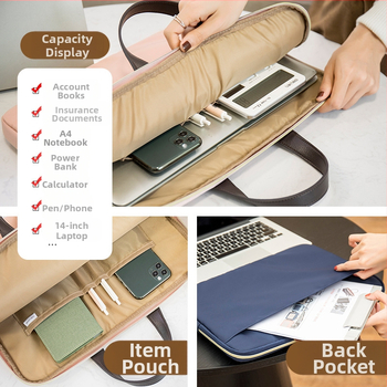 WINNER чанта за лаптоп с подплатен вътрешен слой - дишаща, водоустойчива и износоустойчива; полиестер с микрофибър; съвместима с Lenovo, Huawei MateBook 14, Dell и Asus