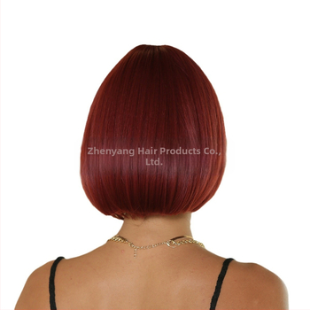 Перука с боб, ресни, високотемпературна нишка, без горещо боядисване, екзотичен стил