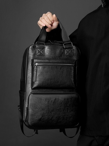 Férfi PU hátizsák üzleti utazásokhoz, 36–55L kapacitás, terheléscsökkentés, görbült vállpántok