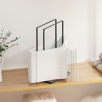 Μεταλλικός οργανωτής κρεμάστρων από σίδηρο – 2-επίπεδη επιτραπέζια μονάδα αποθήκευσης, χωρίς εγκατάσταση, ιαπωνικός μινιμαλισμός