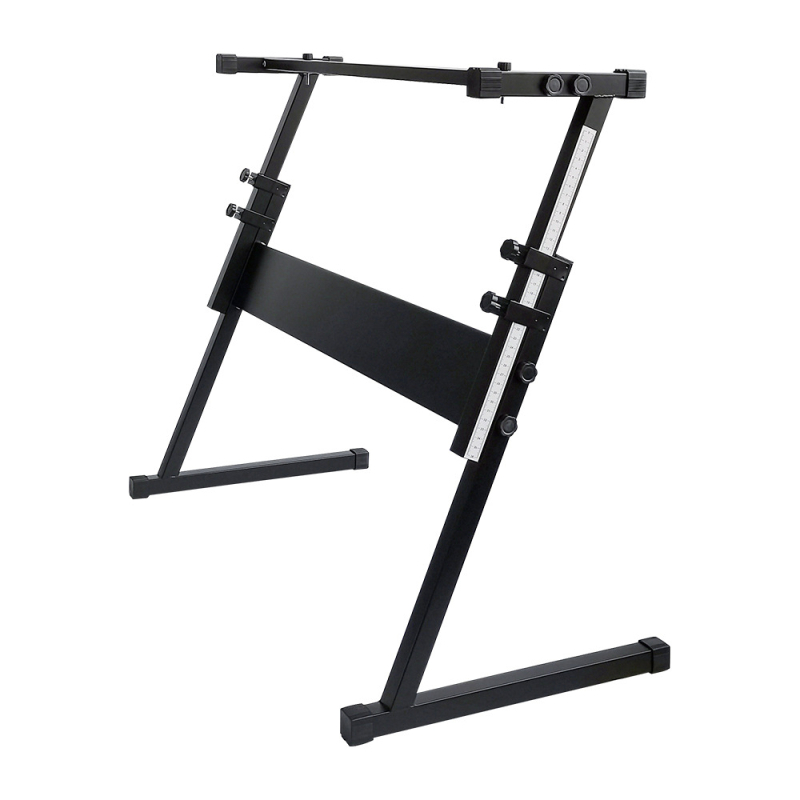 Z-típusú állítható elektronikus zongoraállvány, vas váz, kompatibilis 54–61 billentyűs billentyűzetekkel, modell F