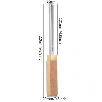 Fișier pentru corzi de chitară, formă pătrată, patru fețe, polizare a grosimii marginii, mâner din lemn, unealtă patru în unu cu garnitură de protecție