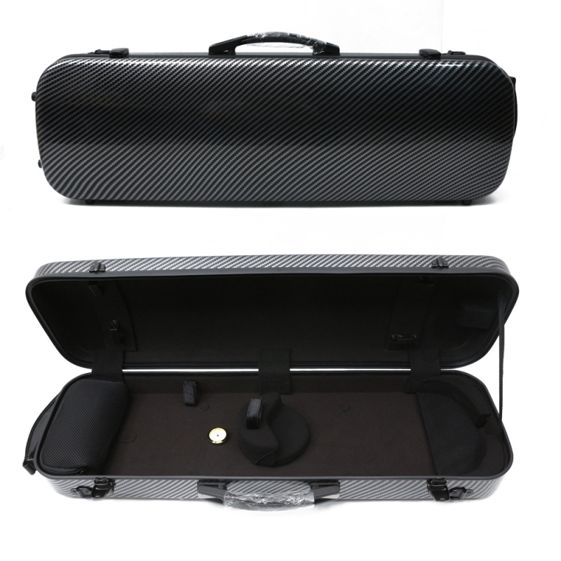 Кейс за цигулка - ултралек карбоново влакно, заключване и хигрометър, подплата от велур
