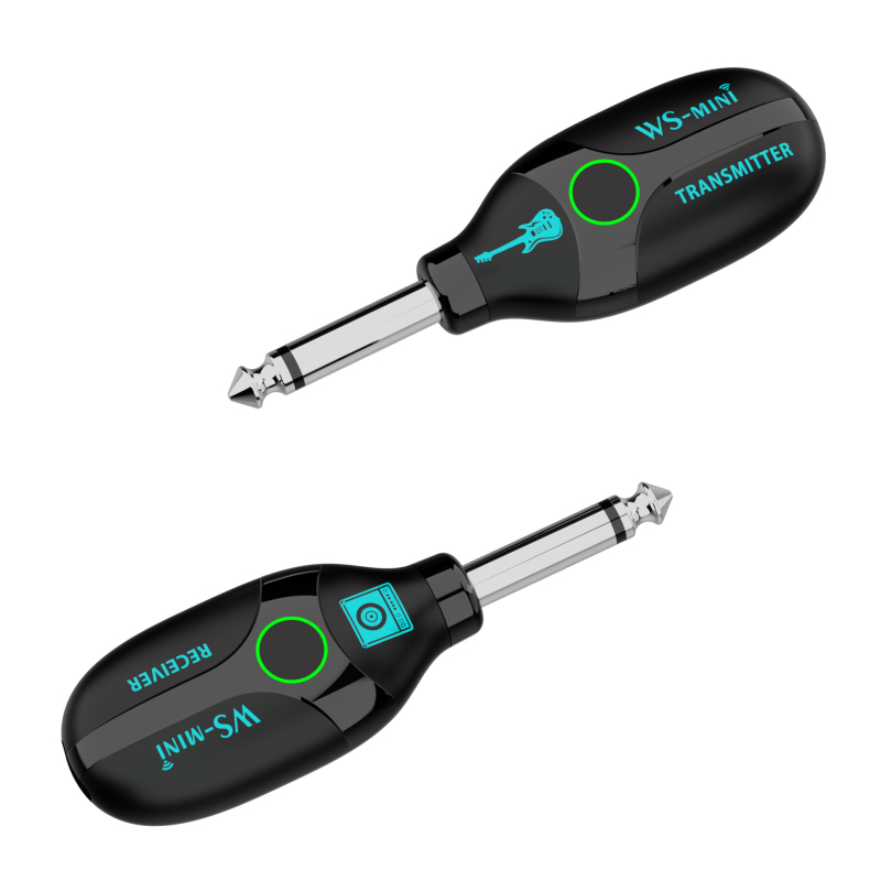 Gitárhoz vezeték nélküli mini adó-vevő — jamjum WS-MINI, hordozható energiaellátás, hangszer kiegészítő