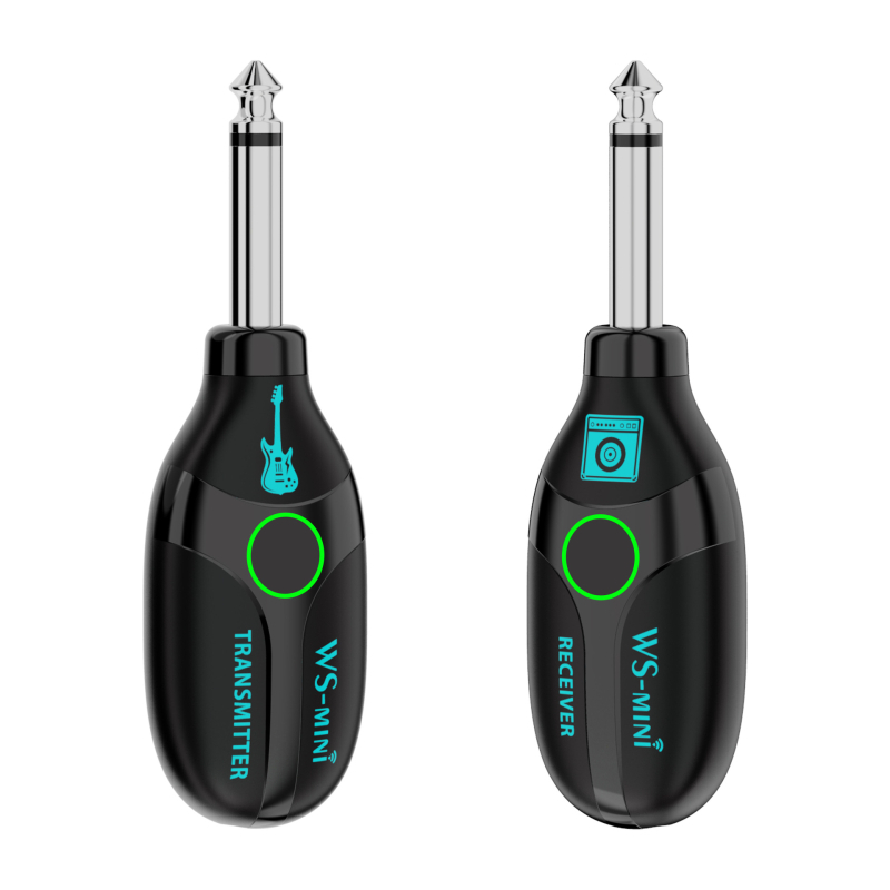 Gitárhoz vezeték nélküli mini adó-vevő — jamjum WS-MINI, hordozható energiaellátás, hangszer kiegészítő