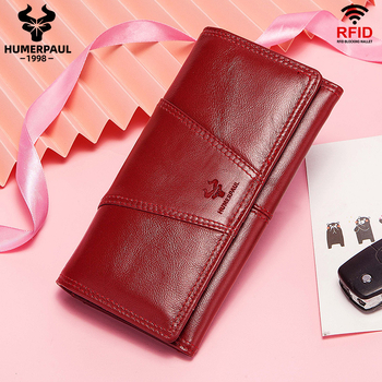 BP922 bőr pénztárca a HUMERPAUL-tól — felsőréteg marhabőrből, poliészter bélés, városi minimalista stílus