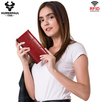 BP922 bőr pénztárca a HUMERPAUL-tól — felsőréteg marhabőrből, poliészter bélés, városi minimalista stílus