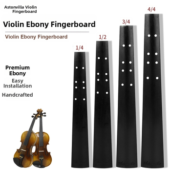 Fingerboard de vioară din abanos LN236, Aston Villa, accesorii pentru vioară, ambalaj bule