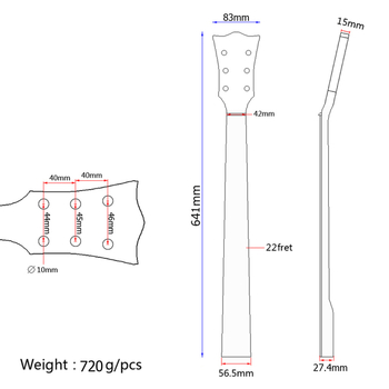 GS403 Αξεσουάρ κεφαλής κιθάρας, ξύλο