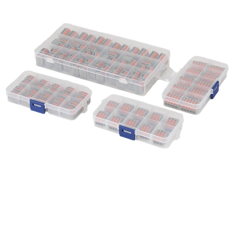 Feide Electric 227 dalių terminalinių blokų rinkinys su lankstais ir kietais laidais, universalus komplektas dėžutėje