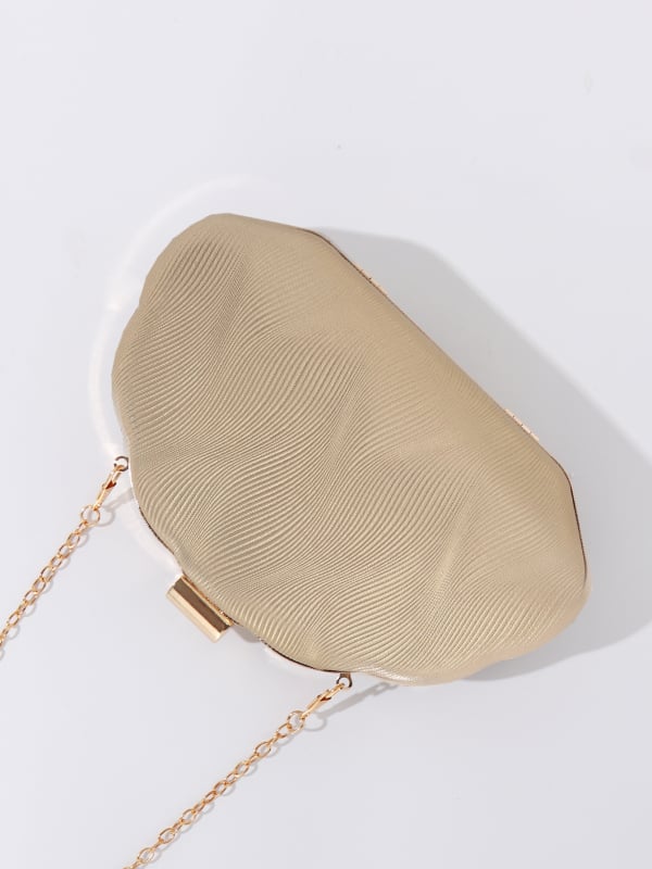 Вечерна PU чанта Xu Fei с форма на черупка, клатч с ключалка, подплата полиестер