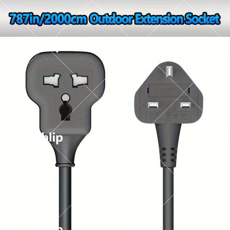 Britų standarto plėtinys su universalios kištukų lizdai, apkrovos apsauga, ugniai atsparus korpusas, saugos dangtelis įvairioms paskirtims (16A, 220-250V, 3250W, CE)