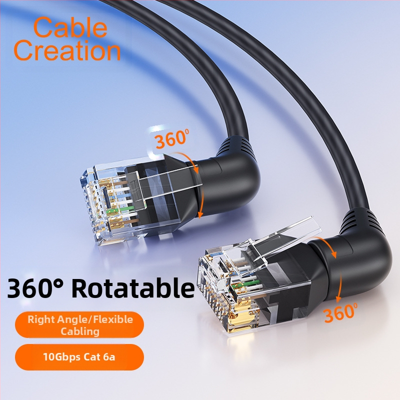 Cat6A μη θωρακισμένο Ethernet καλώδιο για οικιακό δίκτυο, καθαρός χαλκός, υψηλή ταχύτητα, CAT6A συνδετήρες, κατάλληλο για δρομολογητή