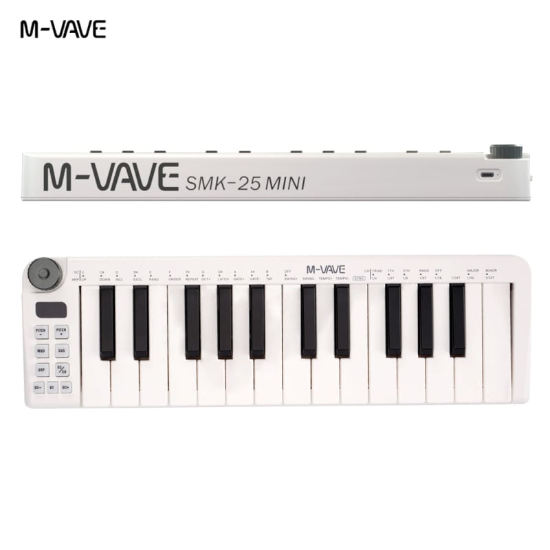 M-VAVE SMK-25 MINI MIDI kontroler tipkovnice, prenosivo ABS kućište, 25 tipki